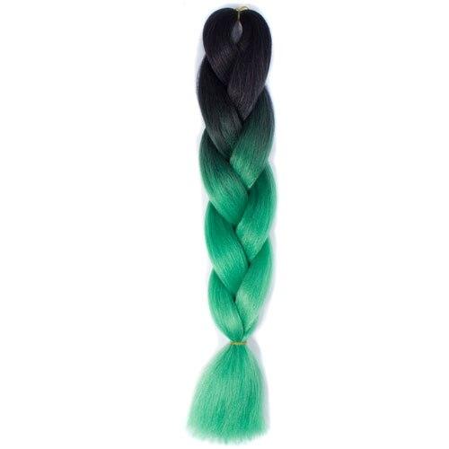 FALEMEI Three Tone Color Crochet Hair Extensions Kanekalon Hair Synthetic Crochet Braids Ombre Jumbo Braiding Hair Extensions