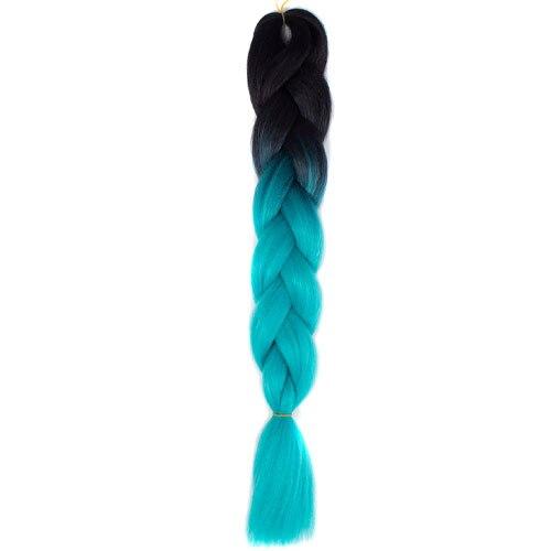 FALEMEI Three Tone Color Crochet Hair Extensions Kanekalon Hair Synthetic Crochet Braids Ombre Jumbo Braiding Hair Extensions