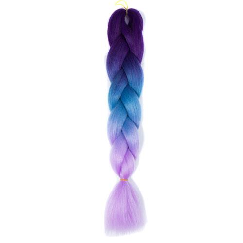 FALEMEI Three Tone Color Crochet Hair Extensions Kanekalon Hair Synthetic Crochet Braids Ombre Jumbo Braiding Hair Extensions