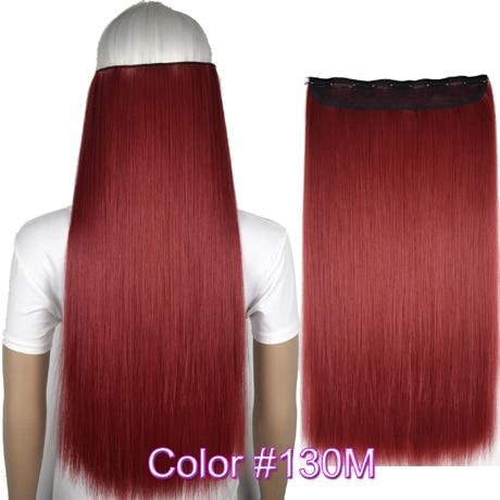 TOPREETY Heat Resistant B5 Synthetic Hair Fiber 28" 70cm 130gr Straight 5 Clips on clip in Hair Extensions 30 Colors Available