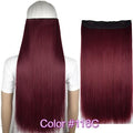 TOPREETY Heat Resistant B5 Synthetic Hair Fiber 28" 70cm 130gr Straight 5 Clips on clip in Hair Extensions 30 Colors Available