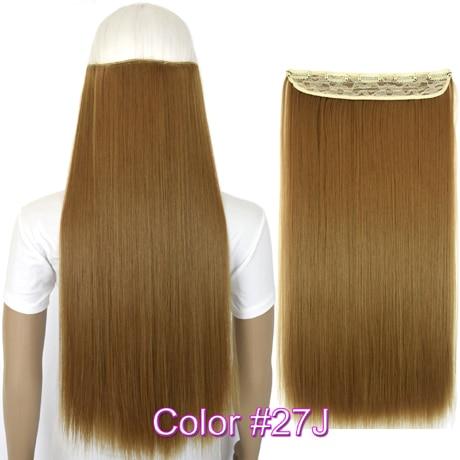 TOPREETY Heat Resistant B5 Synthetic Hair Fiber 28" 70cm 130gr Straight 5 Clips on clip in Hair Extensions 30 Colors Available