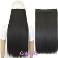TOPREETY Heat Resistant B5 Synthetic Hair Fiber 28" 70cm 130gr Straight 5 Clips on clip in Hair Extensions 30 Colors Available