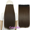 TOPREETY Heat Resistant B5 Synthetic Hair Fiber 28" 70cm 130gr Straight 5 Clips on clip in Hair Extensions 30 Colors Available