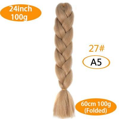 FALEMEI Three Tone Color Crochet Hair Extensions Kanekalon Hair Synthetic Crochet Braids Ombre Jumbo Braiding Hair Extensions