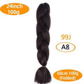 FALEMEI Three Tone Color Crochet Hair Extensions Kanekalon Hair Synthetic Crochet Braids Ombre Jumbo Braiding Hair Extensions