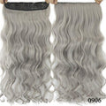 Soowee 60cm Long Wavy Brown to Blonde Women Hair High Tempreture Synthetic Ombre Hair Piece 5 Clip in Hair Extensions