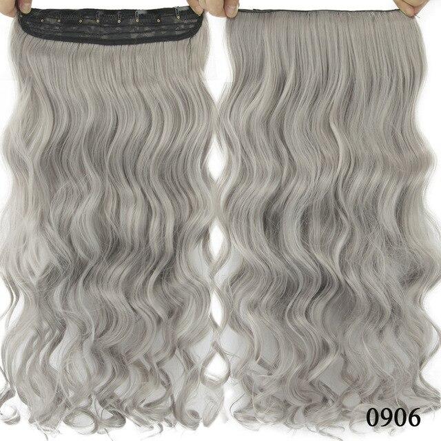 Soowee 60cm Long Wavy Brown to Blonde Women Hair High Tempreture Synthetic Ombre Hair Piece 5 Clip in Hair Extensions