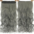 Soowee 60cm Long Wavy Brown to Blonde Women Hair High Tempreture Synthetic Ombre Hair Piece 5 Clip in Hair Extensions