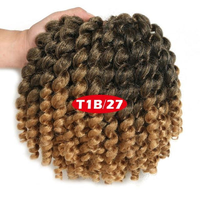 Jamaican Bounce Crochet Hair Ombre Crochet Braids Synthetic Braiding Curly Crochet Twist Hair Extensions 8Inch Blonde Hair