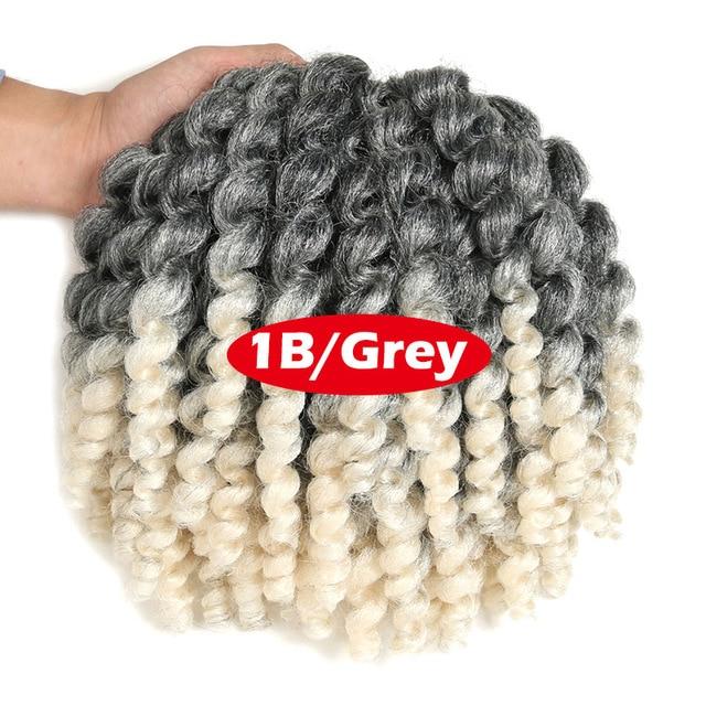 Jamaican Bounce Crochet Hair Ombre Crochet Braids Synthetic Braiding Curly Crochet Twist Hair Extensions 8Inch Blonde Hair