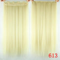 Soowee Long Straight Black to Gray Natural Color Women Ombre Hair High Tempreture Synthetic Hairpiece Clip in Hair Extensions