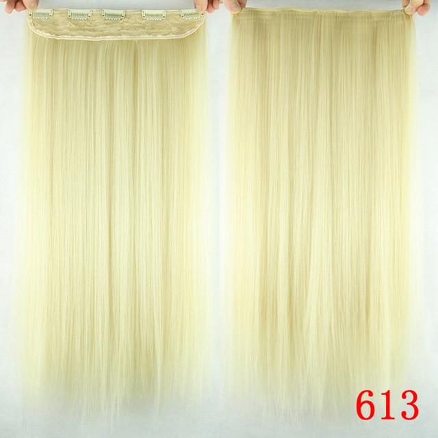 Soowee Long Straight Black to Gray Natural Color Women Ombre Hair High Tempreture Synthetic Hairpiece Clip in Hair Extensions