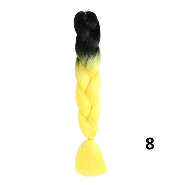 Crochet Braids Kanekalon Synthetic Hair 24 inch Jumbo Braiding Hair 100g/Pack Blonde Grey Crochet Twists Braids Hair Extensions