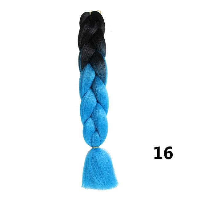 Crochet Braids Kanekalon Synthetic Hair 24 inch Jumbo Braiding Hair 100g/Pack Blonde Grey Crochet Twists Braids Hair Extensions