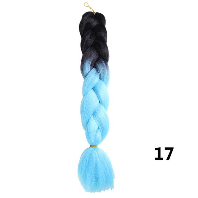 Crochet Braids Kanekalon Synthetic Hair 24 inch Jumbo Braiding Hair 100g/Pack Blonde Grey Crochet Twists Braids Hair Extensions