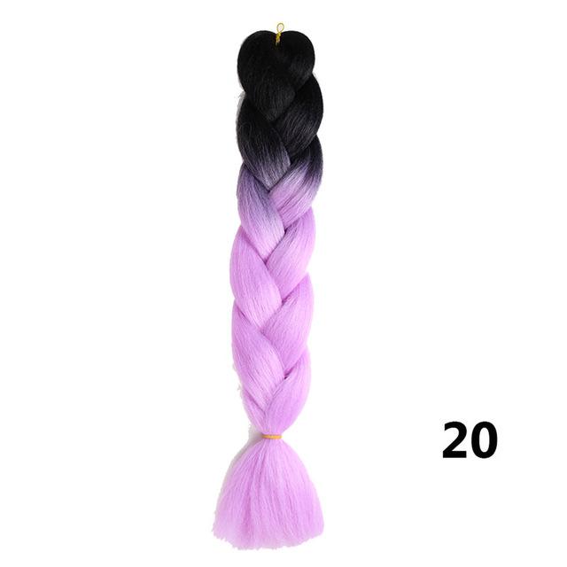 Crochet Braids Kanekalon Synthetic Hair 24 inch Jumbo Braiding Hair 100g/Pack Blonde Grey Crochet Twists Braids Hair Extensions
