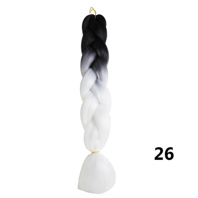 Crochet Braids Kanekalon Synthetic Hair 24 inch Jumbo Braiding Hair 100g/Pack Blonde Grey Crochet Twists Braids Hair Extensions