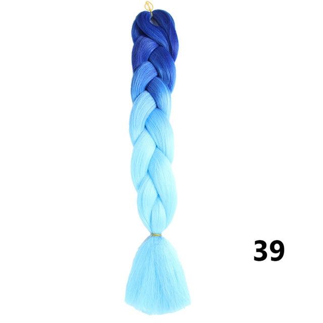 Crochet Braids Kanekalon Synthetic Hair 24 inch Jumbo Braiding Hair 100g/Pack Blonde Grey Crochet Twists Braids Hair Extensions