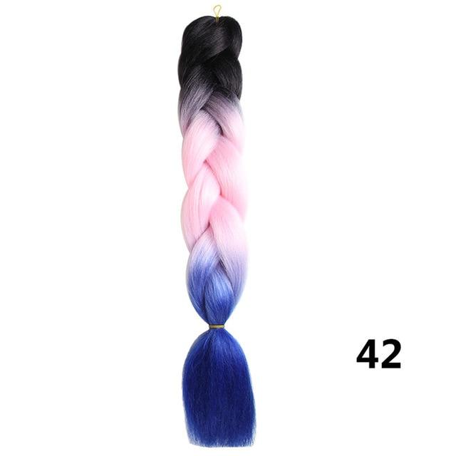 Crochet Braids Kanekalon Synthetic Hair 24 inch Jumbo Braiding Hair 100g/Pack Blonde Grey Crochet Twists Braids Hair Extensions