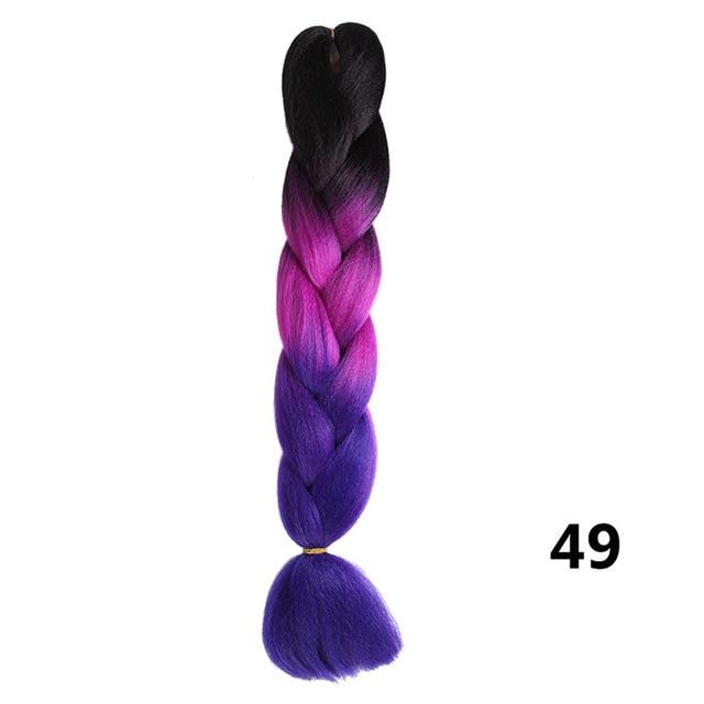 Crochet Braids Kanekalon Synthetic Hair 24 inch Jumbo Braiding Hair 100g/Pack Blonde Grey Crochet Twists Braids Hair Extensions