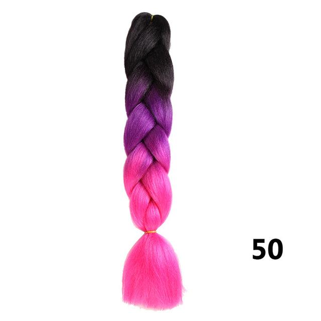 Crochet Braids Kanekalon Synthetic Hair 24 inch Jumbo Braiding Hair 100g/Pack Blonde Grey Crochet Twists Braids Hair Extensions