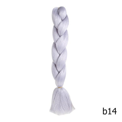 Crochet Braids Kanekalon Synthetic Hair 24 inch Jumbo Braiding Hair 100g/Pack Blonde Grey Crochet Twists Braids Hair Extensions