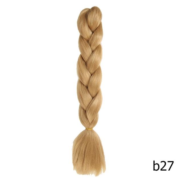 Crochet Braids Kanekalon Synthetic Hair 24 inch Jumbo Braiding Hair 100g/Pack Blonde Grey Crochet Twists Braids Hair Extensions