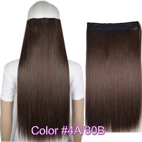 TOPREETY Heat Resistant B5 Synthetic Hair Fiber 28" 70cm 130gr Straight 5 Clips on clip in Hair Extensions 30 Colors Available