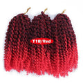 Crochet Braids kinky Twist Hair 8 inches Curly Crochet Hair Crochet Braids Hair Ombre Synthetic Hair Extensions