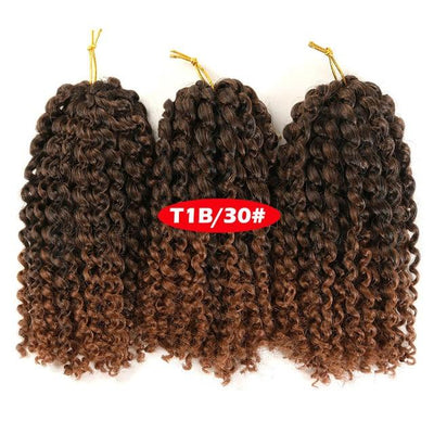 Crochet Braids kinky Twist Hair 8 inches Curly Crochet Hair Crochet Braids Hair Ombre Synthetic Hair Extensions