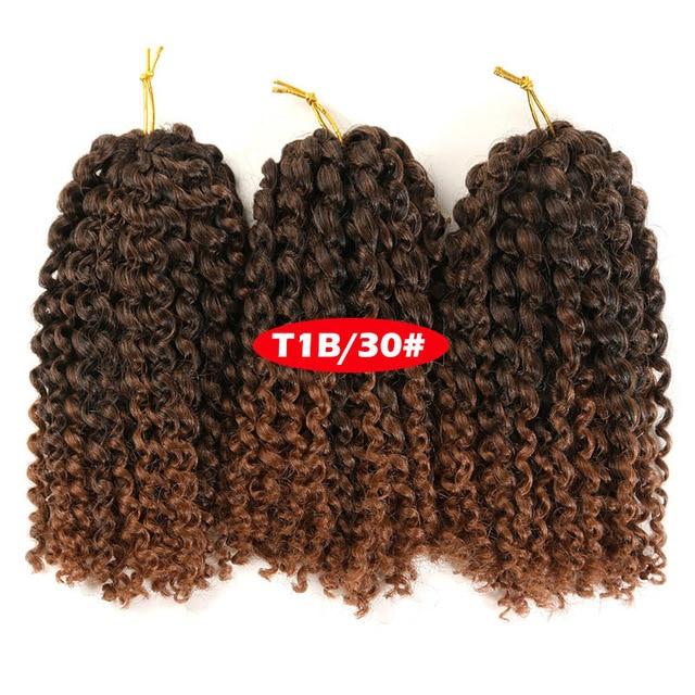 Crochet Braids kinky Twist Hair 8 inches Curly Crochet Hair Crochet Braids Hair Ombre Synthetic Hair Extensions