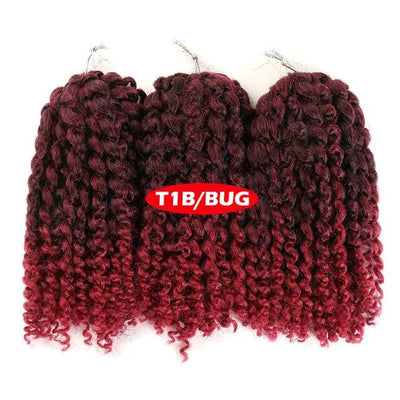 Crochet Braids kinky Twist Hair 8 inches Curly Crochet Hair Crochet Braids Hair Ombre Synthetic Hair Extensions