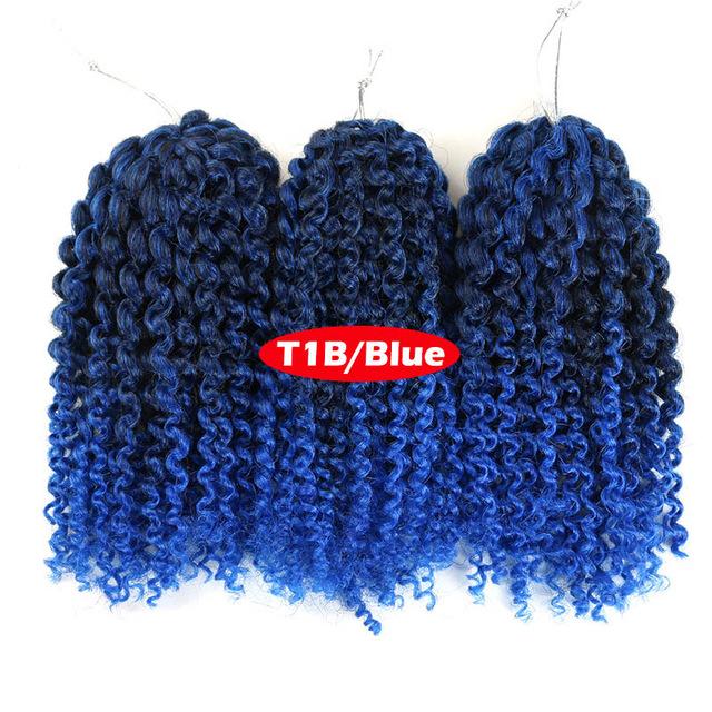 Crochet Braids kinky Twist Hair 8 inches Curly Crochet Hair Crochet Braids Hair Ombre Synthetic Hair Extensions