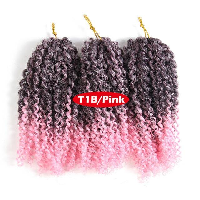 Crochet Braids kinky Twist Hair 8 inches Curly Crochet Hair Crochet Braids Hair Ombre Synthetic Hair Extensions