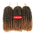 Crochet Braids kinky Twist Hair 8 inches Curly Crochet Hair Crochet Braiding Hair Ombre Synthetic Hair Extensions