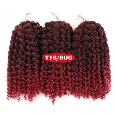 Crochet Braids kinky Twist Hair 8 inches Curly Crochet Hair Crochet Braiding Hair Ombre Synthetic Hair Extensions