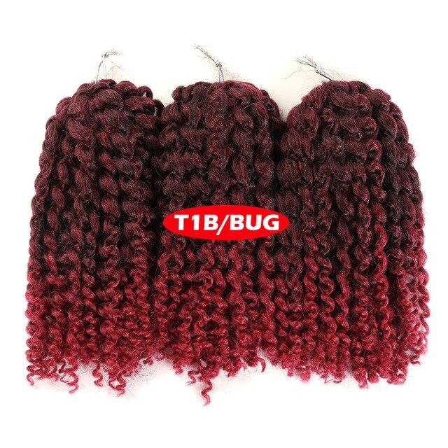 Crochet Braids kinky Twist Hair 8 inches Curly Crochet Hair Crochet Braiding Hair Ombre Synthetic Hair Extensions