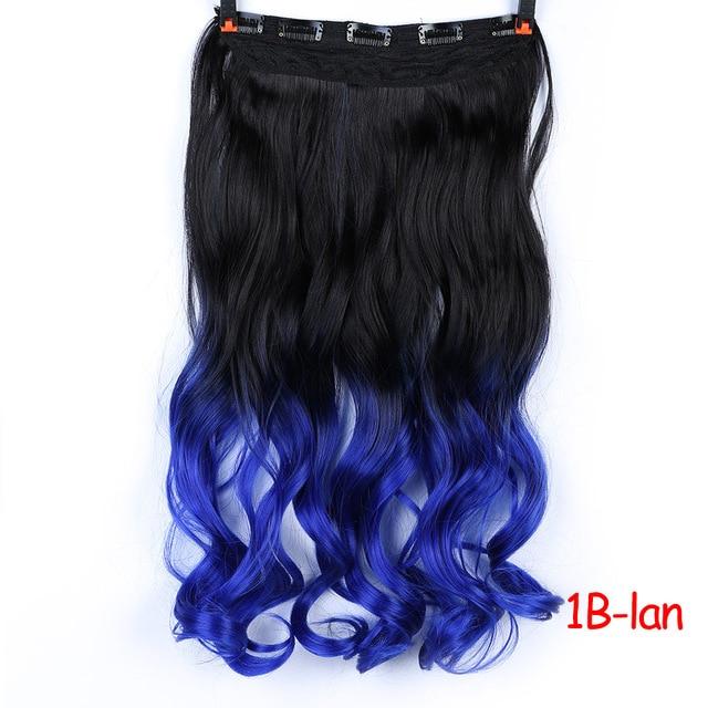 Allaosify 24" Curly 3/4 Full Head Clip in Hair Extensions Black Brown Blonde Real Natural Synthetic One Piece for Hair