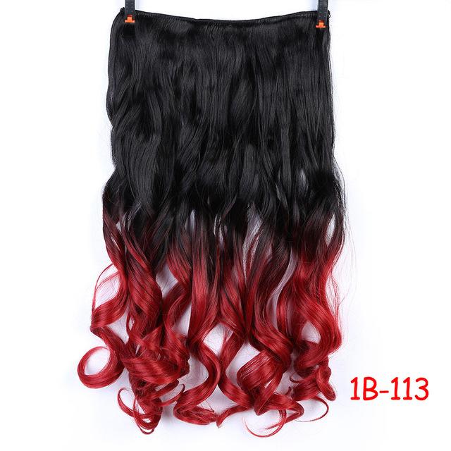 Allaosify 24" Curly 3/4 Full Head Clip in Hair Extensions Black Brown Blonde Real Natural Synthetic One Piece for Hair