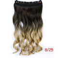 Allaosify 24" Curly 3/4 Full Head Clip in Hair Extensions Black Brown Blonde Real Natural Synthetic One Piece for Hair