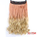 Allaosify 24" Curly 3/4 Full Head Clip in Hair Extensions Black Brown Blonde Real Natural Synthetic One Piece for Hair