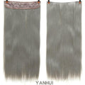 Allaosify 60cm 5 Clip In Hair Extension Heat Resistant Fake Hairpieces Long Straight Hairstyles Synthetic Clip In On Hair