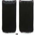 Allaosify 60cm 5 Clip In Hair Extension Heat Resistant Fake Hairpieces Long Straight Hairstyles Synthetic Clip In On Hair