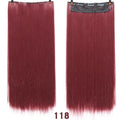 Allaosify 60cm 5 Clip In Hair Extension Heat Resistant Fake Hairpieces Long Straight Hairstyles Synthetic Clip In On Hair