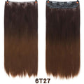 Allaosify 60cm 5 Clip In Hair Extension Heat Resistant Fake Hairpieces Long Straight Hairstyles Synthetic Clip In On Hair