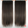 Soowee Long Straight Brown to Blonde Natural Color Women Ombre Hair High Tempreture Synthetic Hairpiece Clip in Hair Extensions