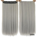 Soowee Long Straight Brown to Blonde Natural Color Women Ombre Hair High Tempreture Synthetic Hairpiece Clip in Hair Extensions