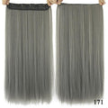 Soowee Long Straight Brown to Blonde Natural Color Women Ombre Hair High Tempreture Synthetic Hairpiece Clip in Hair Extensions
