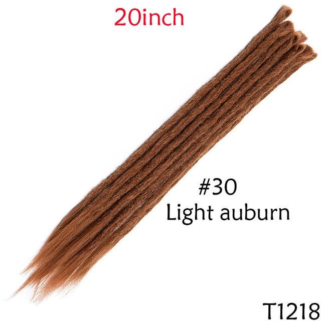 SNOILITE 20inch/24inch Handmade Dreadlocks Extensions Fashion Reggae Crochet Hip-Hop Synthetic Dreads Crochet Braiding Hair